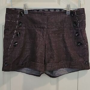 FRESH WEST Black Lightweight Denim Sailor Shorts Size 5